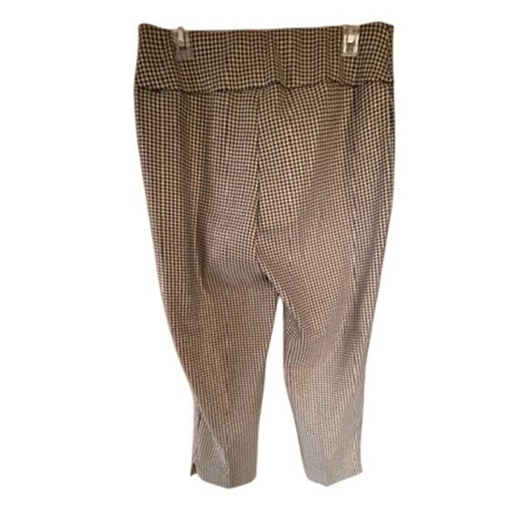 Zac & Rachel Women’s Black, Cream and Gold Houndstooth  Ankle Pants Size 10 - Picture 3 of 6